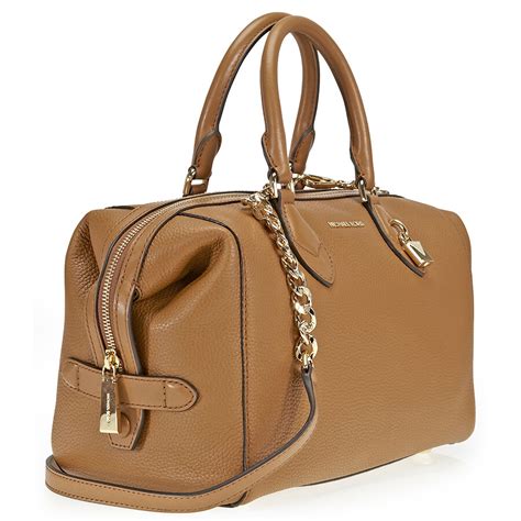 michael kors grayson satchel acorn|Michael Kors leather satchel large.